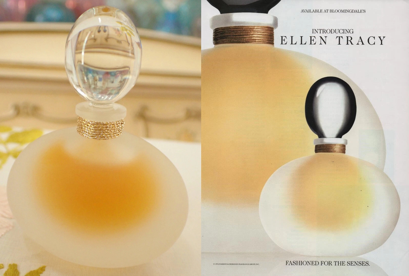Ellen Tracy Eau de Parfum, representing the brand's expansion from fashion into fragrance